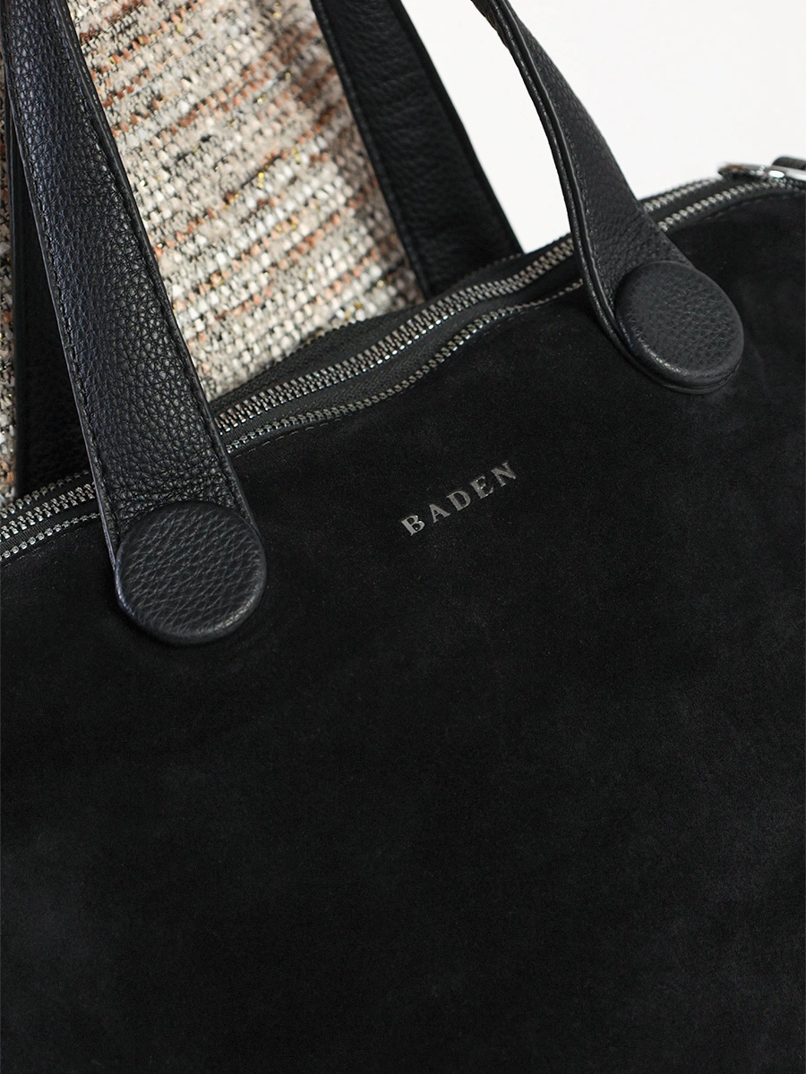 Сумка-тоут черного цвета со съемным плечевым ремнем